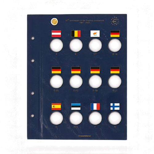 Coin sheets VISTA for Erasmus 2 euro coins (1)