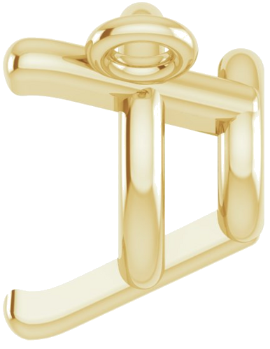 14K Yellow 6 mm Round 3-Prong Necklace Center (3)