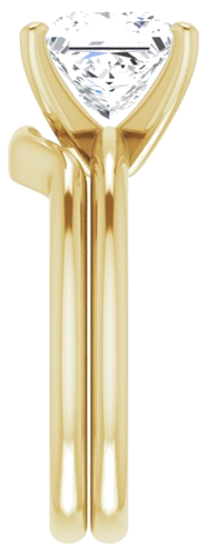 14K Yellow  7.5x7.5 mm Square Solitaire Engagement Ring Mounting (9)