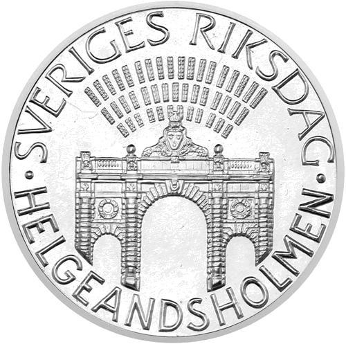 1983 Parliament Helgeandsholmen Sweden 100 Kronor silver coin (2)