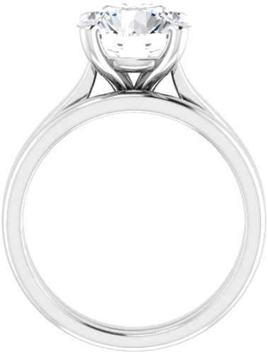 Platinum 9 mm Round Engagement Ring Mounting (7)