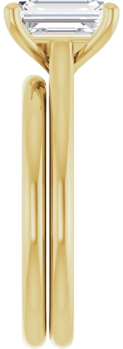 Sužadėtuvių Žiedas „Solitaire“ 417 Geltonojo Aukso Emerald 8mm x 6mm (9)