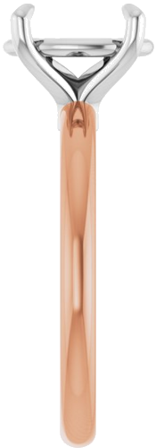 14K Rose White 10x8 mm Oval Solitaire Engagement Ring Mounting (4)