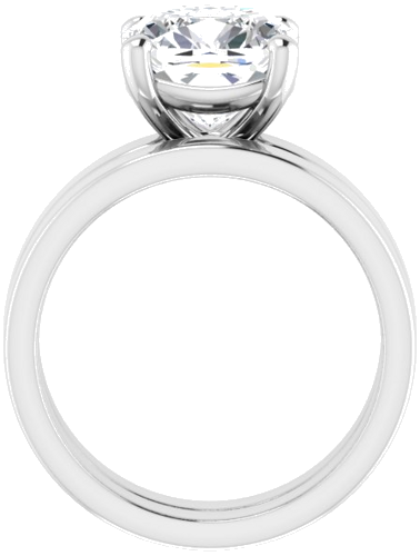 Sužadėtuvių Žiedas „Solitaire“ 14k white gold Cushion 9mm (7)