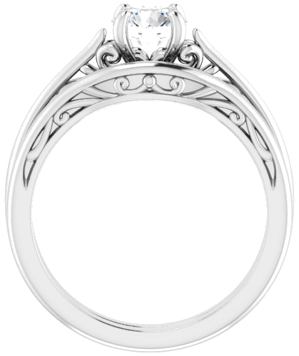 14K White 5.8 mm Round Engagement Ring Mounting (12)
