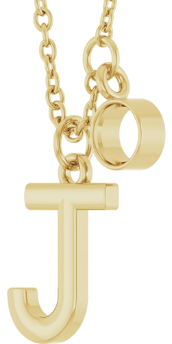 Pakabukas „Accented Initial“ 14k yellow gold Round 3mm (3)