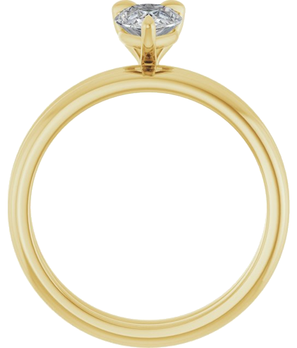 14K Yellow  8x5 mm Pear Solitaire Engagement Ring Mounting (7)