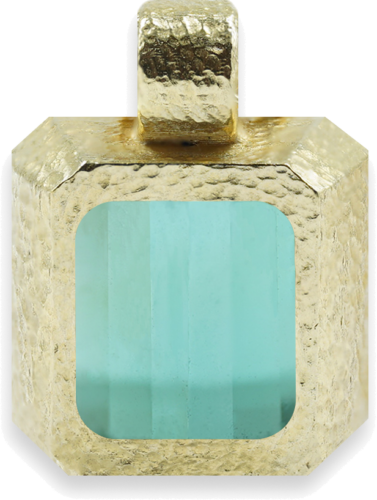 Златно колие със зелен турмалин (6)