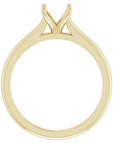 Sužadėtuvių Žiedas „Accented“ 14k yellow gold Square 4.5mm (2)