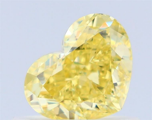 0.58 carat Fancy Intense Yellow-VS2 Natūralus Heart Deimantas (1)