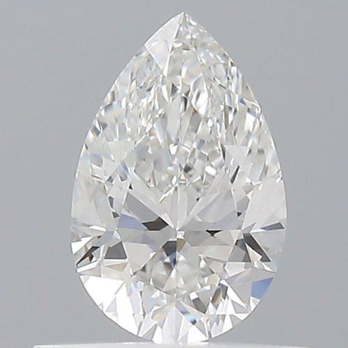 0.5 carat F-VVS2 Natūralus Pear Deimantas (1)