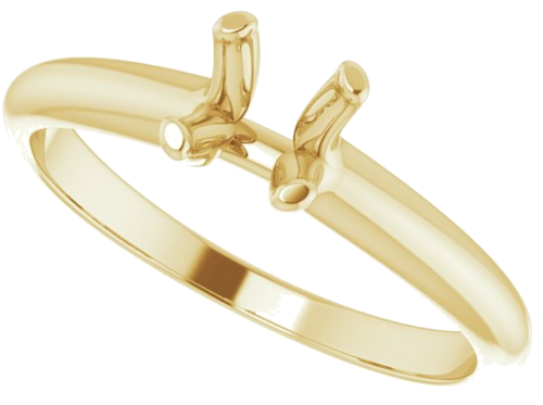 Sužadėtuvių Žiedas „Solitaire“ 10k yellow gold Round 5.5mm (5)