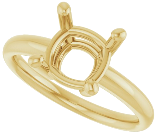 Sužadėtuvių Žiedas „Solitaire“ 14k yellow gold Cushion 8mm (5)