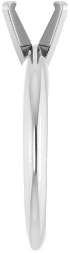 14K White 6.5 mm Round Solitaire Engagement Ring Mounting (4)