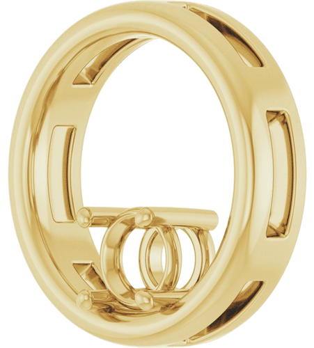 Pakabukas „Solitaire Circle“ 10k yellow gold Round 5.2mm (2)