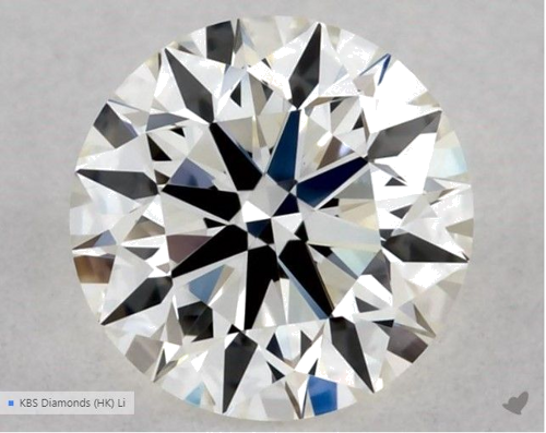 0.55 carat J-VVS1 Excellent cut Natūralus Round Deimantas (1)