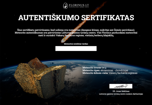 Метеорит 64 г (4 части) (4)