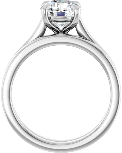 Sužadėtuvių Žiedas „Claw-Prong“ 14k white gold Round 7.4mm (7)
