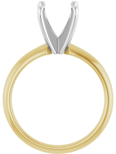 Sužadėtuvių Žiedas „Solitaire“ 585 Baltojo Ir Geltonojo Aukso Round 7.8mm x 8.6mm (2)