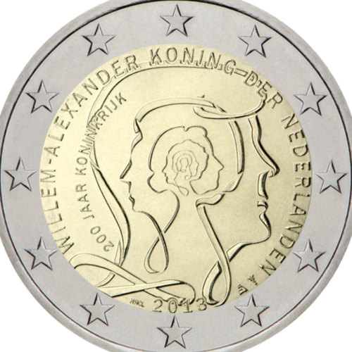 2013 Nyderlandai Septyni monarchai 2 eurų moneta (2)