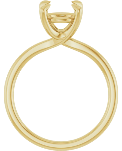 Sužadėtuvių Žiedas 14k yellow gold Round 8mm (2)