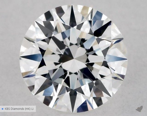 0.51 carat E-VS1 Excellent cut Natūralus Round Deimantas (1)