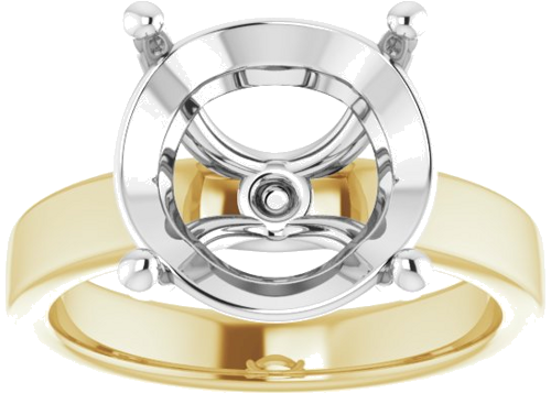 Sužadėtuvių Žiedas „Solitaire“ 14k yellow/white gold Round 12mm (3)