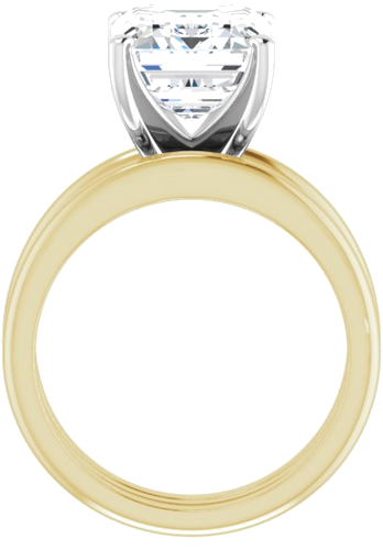 Sužadėtuvių Žiedas „Solitaire“ 585 Baltojo Ir Geltonojo Aukso Emerald 11mm x 9mm (7)