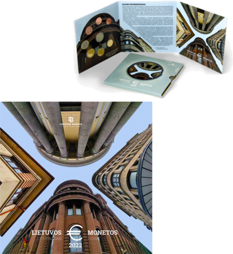 2022 Lithuania Kaunas Modernism BU Euro coin set (2)