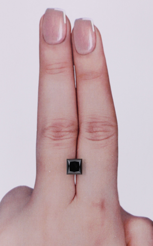 1.52 carat Fancy Black-VVS2 Natūralus Princess Deimantas (1)