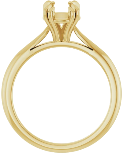 Sužadėtuvių Žiedas „Double Claw-Prong Solitaire“ 14k yellow gold Oval 9mm x 7mm (2)