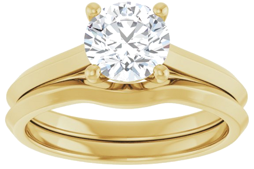 14K Yellow 6.5 mm Round Solitaire Engagement Ring Mounting (8)