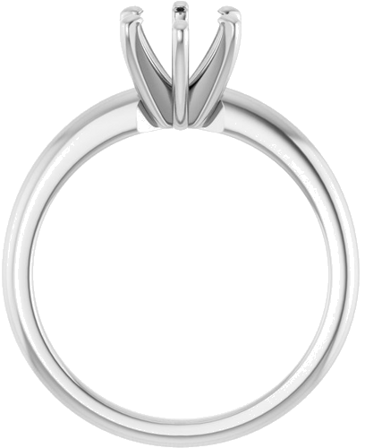 14K White  8x6 mm Oval Solitaire Engagement Ring Mounting (2)