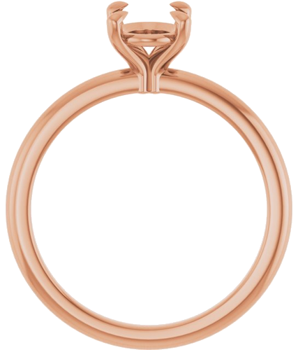 Sužadėtuvių Žiedas „Claw-Prong“ 14k rose gold Oval 8mm x 6mm (2)