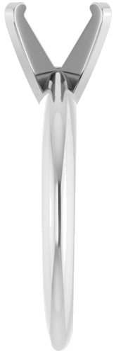 14K White 8 mm Round Solitaire Engagement Ring Mounting (4)