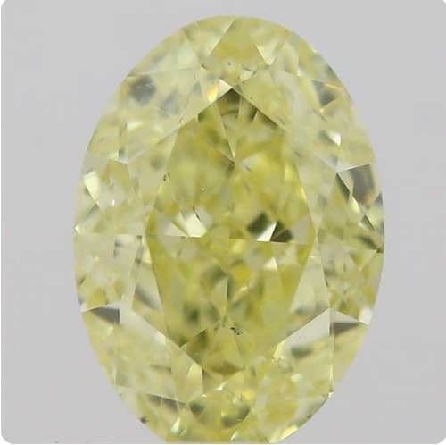 0.61 carat Fancy Yellow-SI1 Natūralus Oval Deimantas (1)