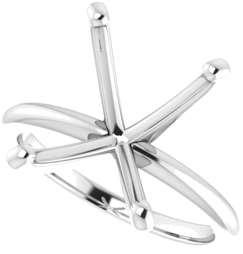 Sužadėtuvių Žiedas „Solitaire“ 417 Baltojo Aukso Emerald 12mm x 10mm (5)