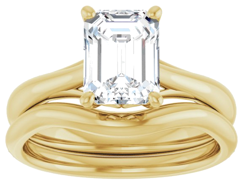 Sužadėtuvių Žiedas „Solitaire“ 14k yellow gold Emerald 8mm x 6mm (8)