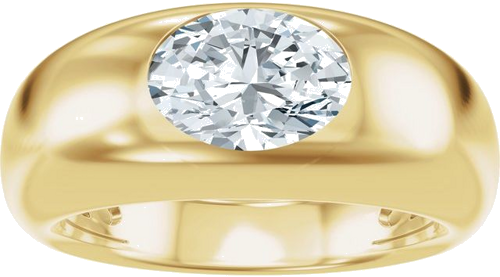 Sužadėtuvių Žiedas „Solitaire“ 14k yellow gold Oval 8.5mm x 6.5mm (3)