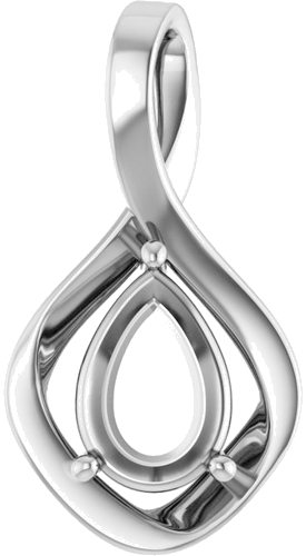 Pakabukas „Infinity-Inspired“ 925 Sidabro Pear 10mm x 7mm (1)