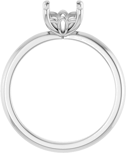 Sužadėtuvių Žiedas „Solitaire“ 585 Baltojo Aukso Emerald 8mm x 6mm (2)