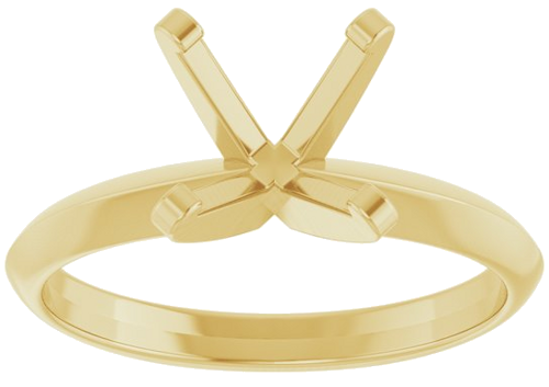 14K Yellow 8 mm Round Solitaire Engagement Ring Mounting (3)