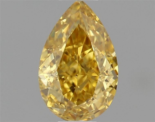 0.38 carat Fancy Intense Orangey Yellow-VS1 Natūralus Pear Deimantas (1)