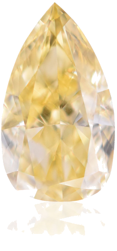 0.41 carat Fancy Orangey Yellow-SI1 Natūralus Pear Deimantas (1)