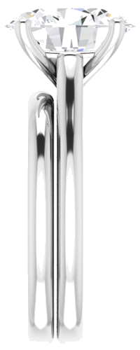 Sužadėtuvių Žiedas „Accented“ 950 Platinos Oval 11mm x 9mm (9)