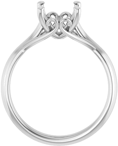 Sužadėtuvių Žiedas „Solitaire“ 950 Platinos Oval 10mm x 8mm (2)