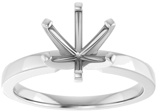 Sužadėtuvių Žiedas „Solitaire“ 585 Baltojo Aukso Round 8mm (3)