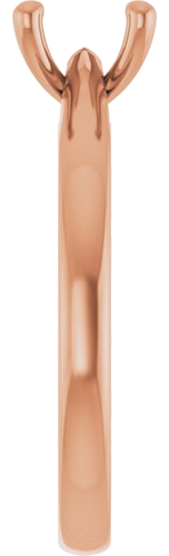 14K Rose 8x6 mm Oval Solitaire Engagement Ring Mounting (4)