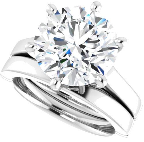 Sužadėtuvių Žiedas „Solitaire“ 950 Platinos Round 11mm (10)