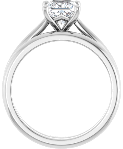 14K White 5.5 mm Square Solitaire Engagement Ring Mounting (7)